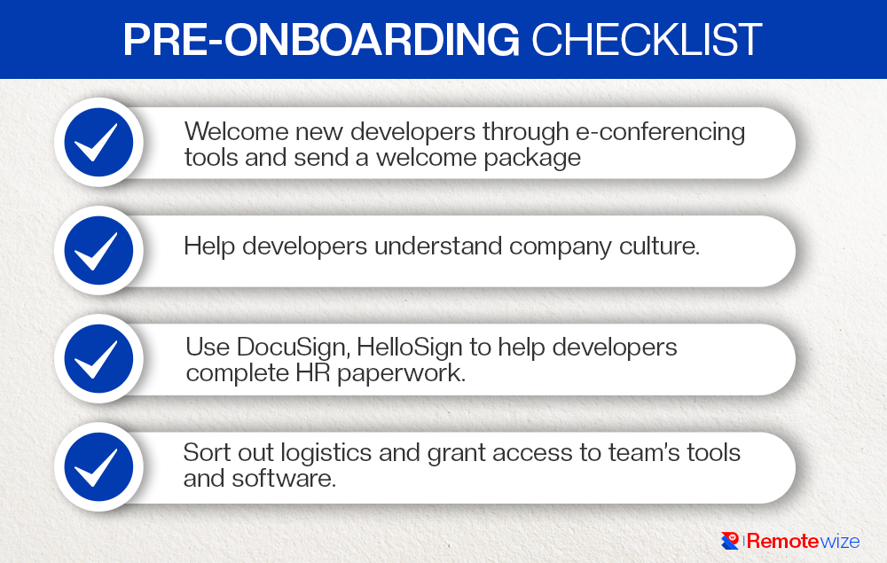 Developer onboarding checklist