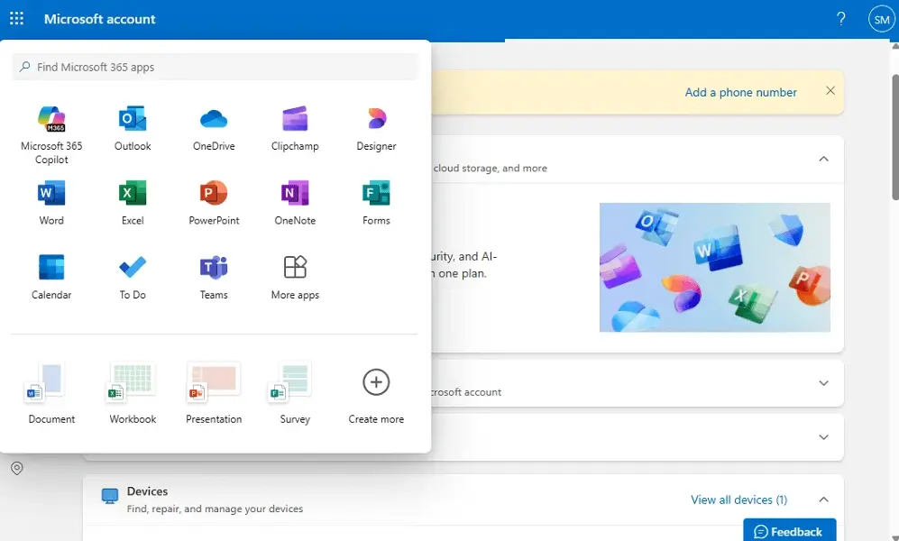 Microsoft 365 apps