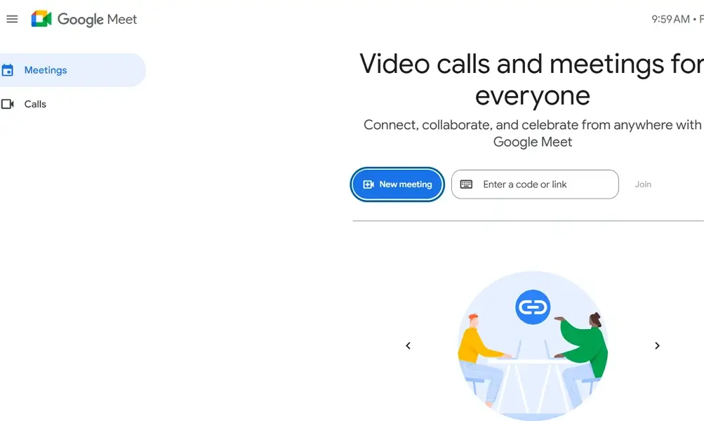 google meet ui