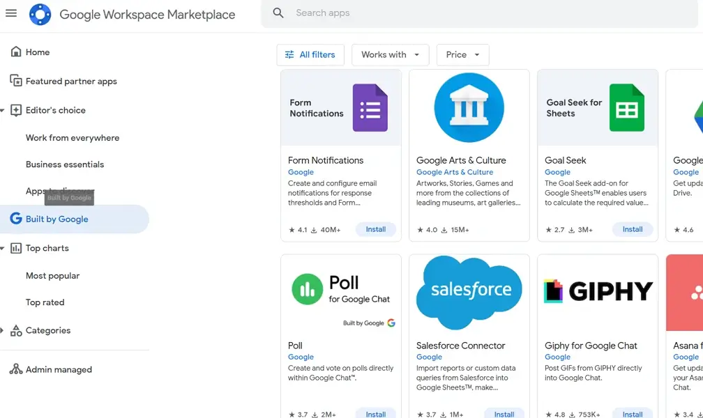 google workspace marketplace