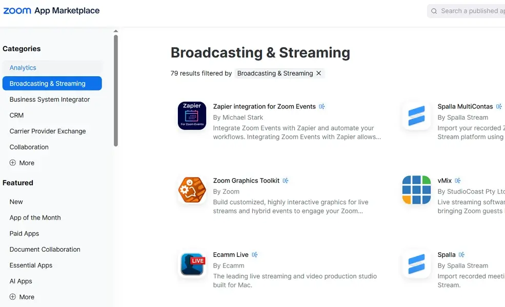 zoom app marketplace