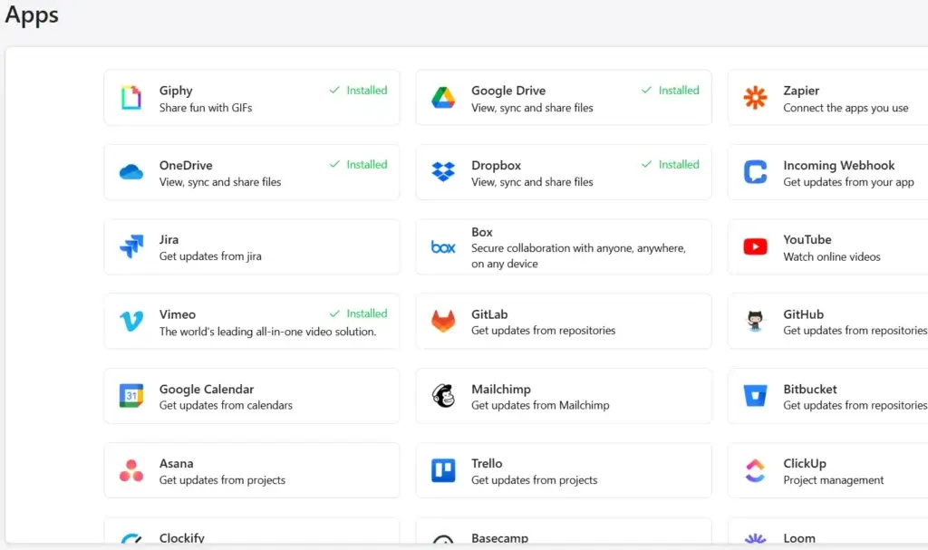 chanty integrations