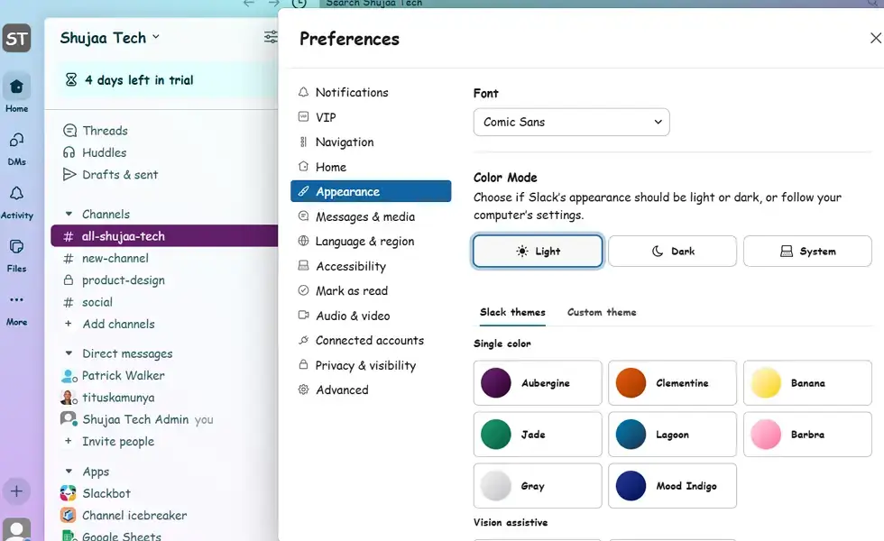 slack customizations