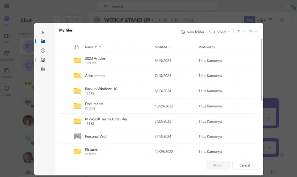 share OneDrive files on Teams
