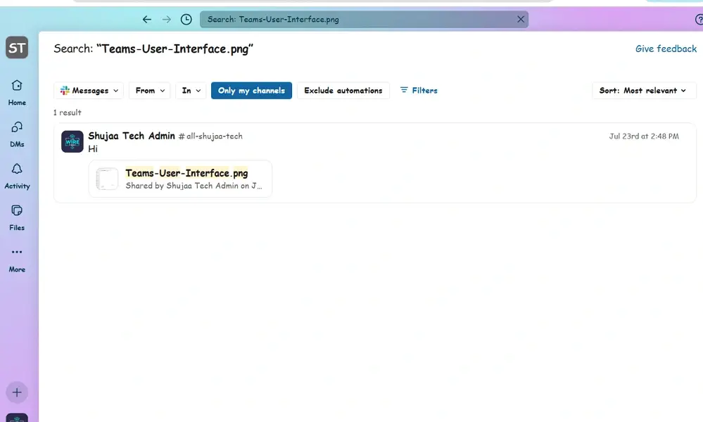 slack advanced search functionality
