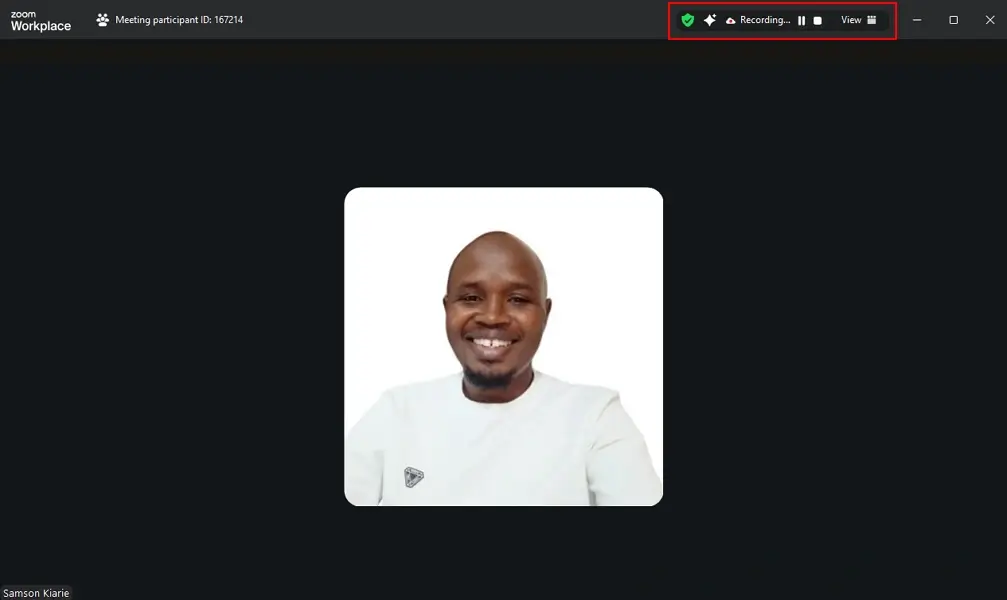 Pause or stop recording zoom meeting
