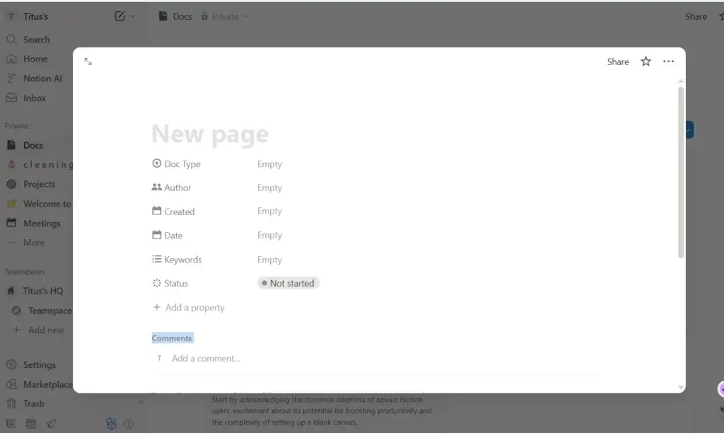  how to use notion: notion docs template 
