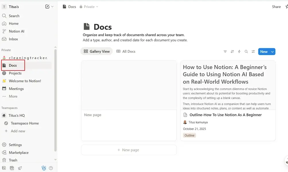 how to use notion: notion docs
