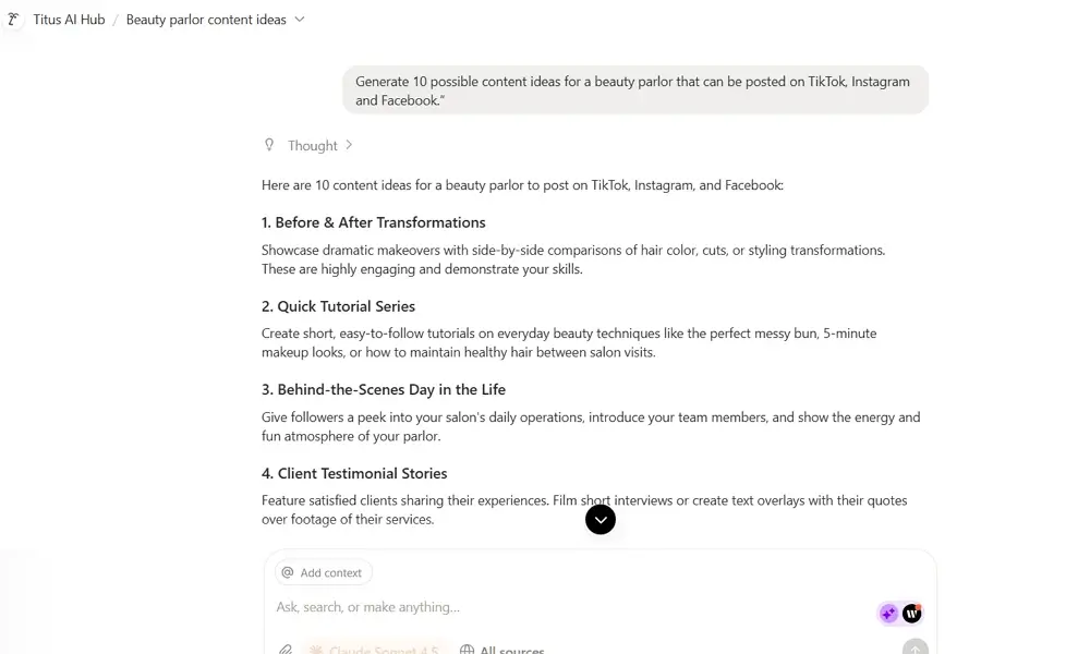 use ai to brainstorm 
