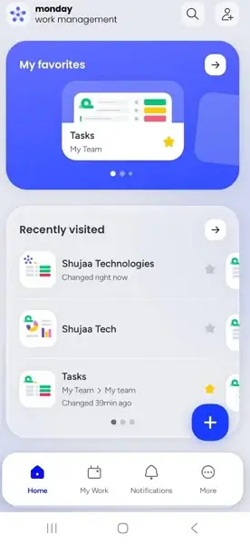 monday.com review ;monday.com android user interface