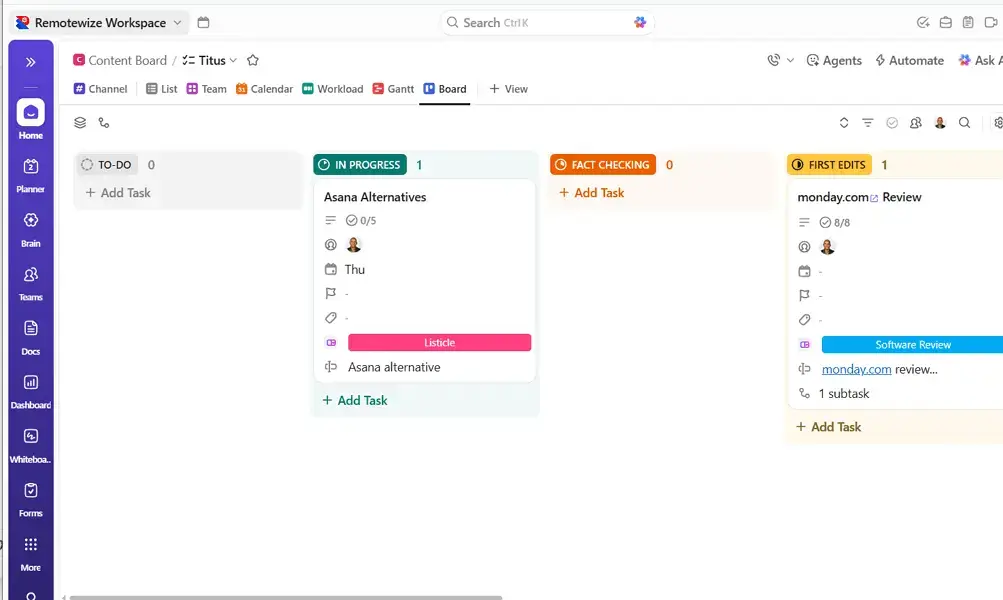 clickup flexible views
