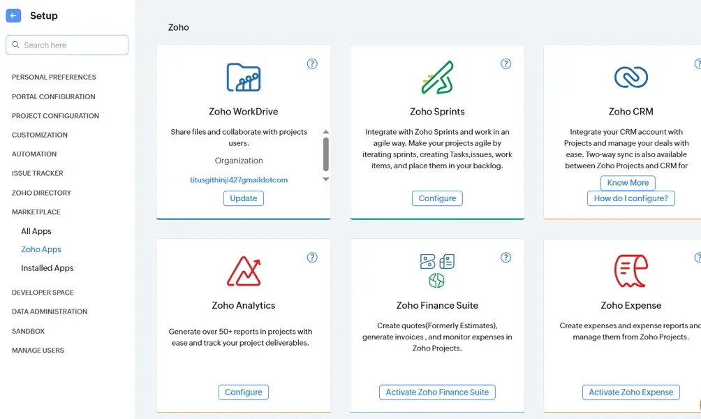 zoho projects integrations
